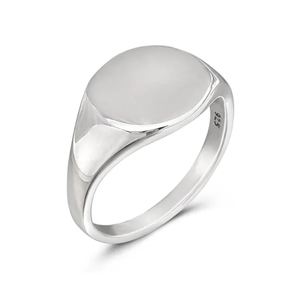 Studio Jewellery Feature & Stacker Rings | Rings-Unisex Silver Signet Ring