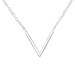 Studio Jewellery Necklaces-V Silver Necklace