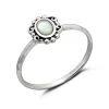 Studio Jewellery Gem Stone Rings | Rings-Vintage Beaded Shell Silver Ring