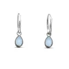 Studio Jewellery Hoop Earrings | Earrings-Water Drop Blue Shell Hoop Charm Earrings