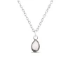 Studio Jewellery Necklaces-Water Drop White Shell Silver Necklace