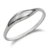 Studio Jewellery Rings-Wave White Shell Silver Ring