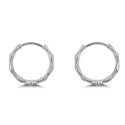 Studio Jewellery Hoop Earrings | Earrings-Wavy Silver Hoop Earrings