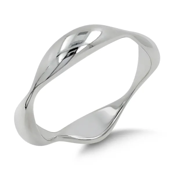 Studio Jewellery Rings-Wavy Silver Ring