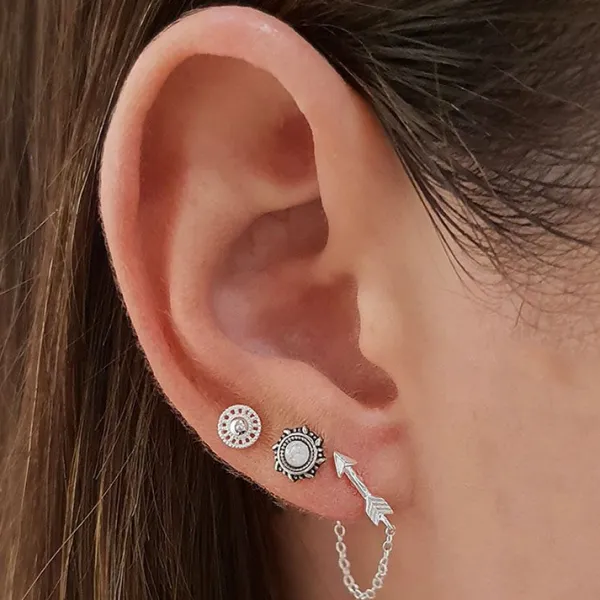 Studio Jewellery Stud Earrings | Earrings-White Fire Faux Opal Silver Stud Earrings