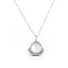 Studio Jewellery Necklaces-White Shell Beaded Silver Necklace