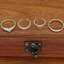 Studio Jewellery Gem Stone Rings | Rings-White Shell Heart Silver Ring