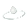 Studio Jewellery Gem Stone Rings | Rings-White Shell Pear Shaped Silver Ring