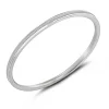 Studio Jewellery Rings-White Strip Silver Ring